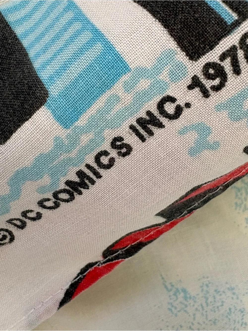 Vintage Sears Roebuck Superman DC Comics Perma-Prest Muslin Twin Flat Sheet 1978
